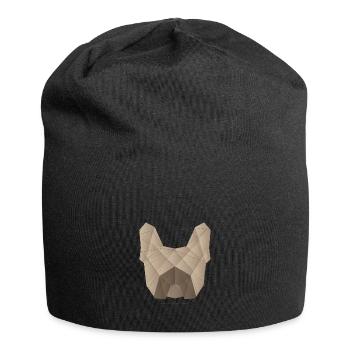 Geometric Frenchie fawn - Französische Bulldogge - Jersey-Beanie - Schwarz - Vorne