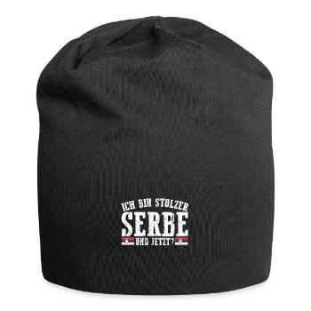Serbe Serbe Serbie - Bonnet en jersey - noir - Devant