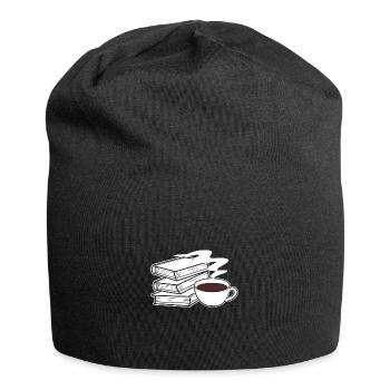 Autor Kaffee Buch - Jersey-Beanie - Schwarz - Vorne