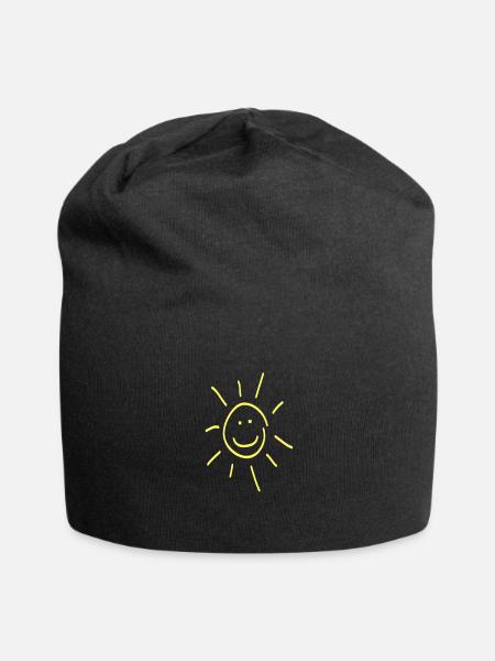 Sonne Sonne Sonne - Jersey-Beanie - Schwarz