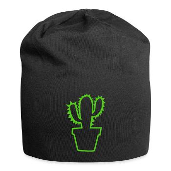 Cactus shrub Cacti prickly garden gardener - Jersey Beanie - black - Front