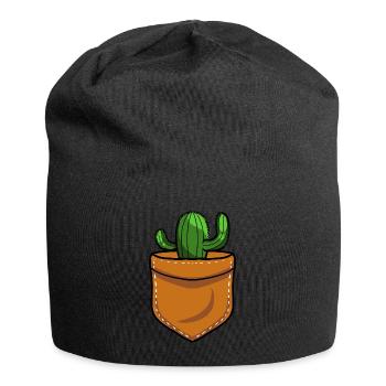 Cactus shrub Cacti prickly garden gardener - Jersey Beanie - black - Front