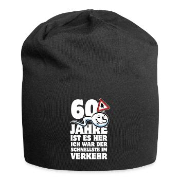 60 Jahre ist es her - der Schnellste im Verkehr - Jersey-Beanie - Schwarz - Vorne