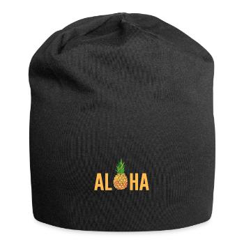 Ananas Aloha - Jersey-Beanie - Schwarz - Vorne