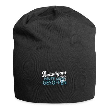 Bräutigam - Heute wird gesoffen - JGA - Jersey-Beanie - Schwarz - Vorne