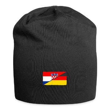 Croates Croates Croates Hrvatska Allemagne Croatie - Bonnet en jersey - noir - Devant