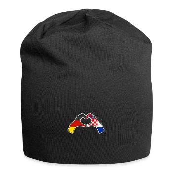 Croates Croates Croates Hrvatska Allemagne Croatie - Bonnet en jersey - noir - Devant