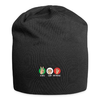 Italien Italiener Vaffanculo - Jersey-Beanie - Schwarz - Vorne