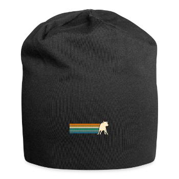 Büffel Rind Ochsen - Jersey-Beanie - Schwarz - Vorne