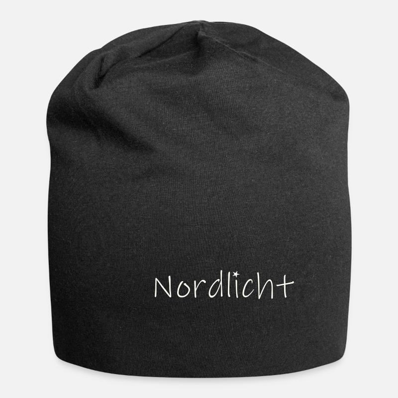 Nordlicht - Jersey-Beanie - Schwarz