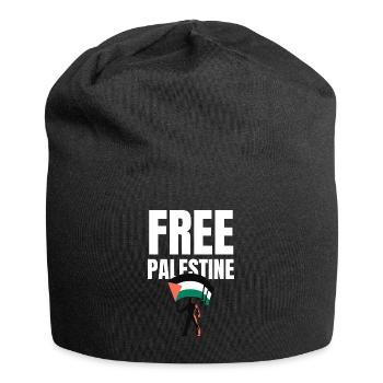 Free Palestine Freedom Freiheit Palestina - Jersey-Beanie - Schwarz - Vorne