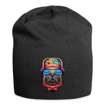 music dog - Jersey-Beanie - Schwarz - Vorne