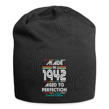 80th Birthday - Made in 1942 - Jersey Beanie - black - Front