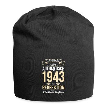 81st Birthday - Original 1943 100% Authentic - Jersey Beanie - black - Front