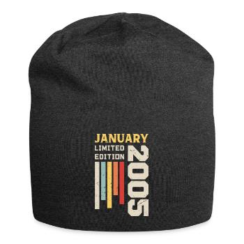 Januar 2005 - Januar 2005 Geburtstagsgeschenk - Jersey-Beanie - Anthrazit - Vorne