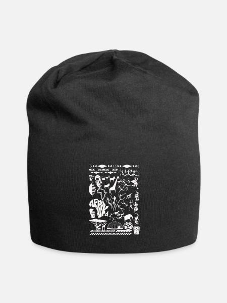 Afrika-Geist - Jersey-Beanie - Schwarz
