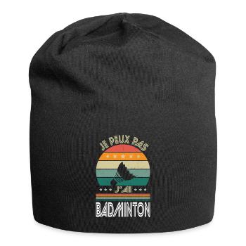 I Can't I Have Badminton - Badminton Gift Idea - Jersey Beanie - black - Front