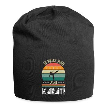 Je peux pas j'ai karaté - Idée Cadeau Karatéka - Bonnet en jersey - noir - Devant