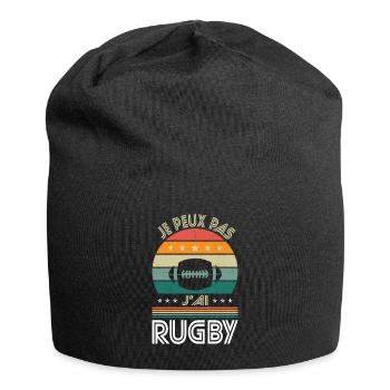 I Can't I Have Rugby - Rugby Man Gift Idea - Jersey Beanie - black - Front