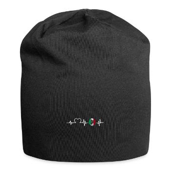 Italien Italiener Herzschlag Vaffanculo - Jersey-Beanie - Schwarz - Vorne