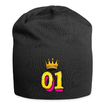 1 Number Jersey Number Crown - Jersey Beanie - black - Front