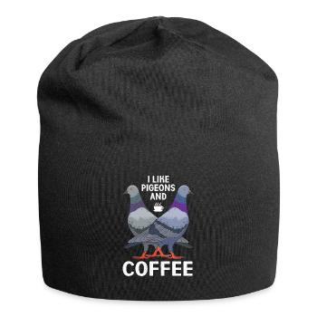 Pigeon Race Pigeon Pigeons - Jersey Beanie - black - Front