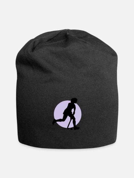 hockey_woman_b_2c - Jersey Beanie - black