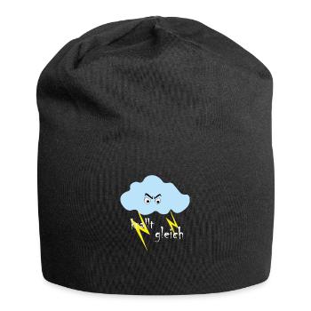 die lustige Gewitter Wolke - Jersey-Beanie - Schwarz - Vorne