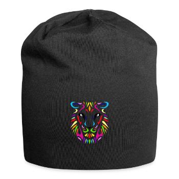 lioness color design - Jersey Beanie - black - Front