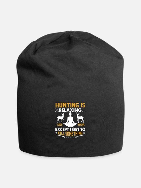 Hunting Is Relaxing Like - Jersey Beanie - black
