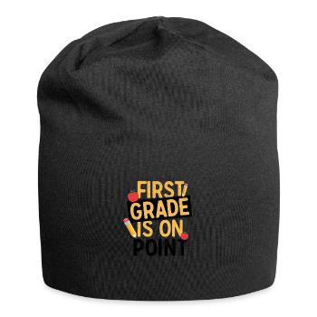 First Grade Is On Point - Jersey Beanie - black - Front