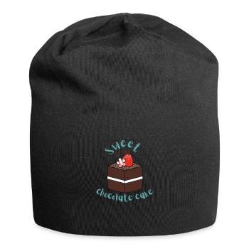Sweet like chocolate chocolate cake chocolate cake - Jersey Beanie - black - Front