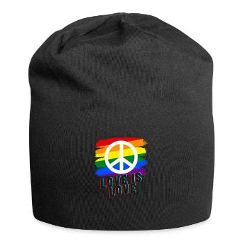 Love is love - Jersey-Beanie - Schwarz - Vorne