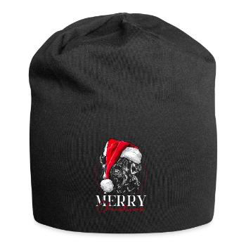 Père Noël GÉANT SCHNAUZER Joyeux Noël Wilsigns - Bonnet en jersey - noir - Devant