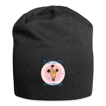 Nebenderspur rose - Jersey-Beanie - Schwarz - Vorne
