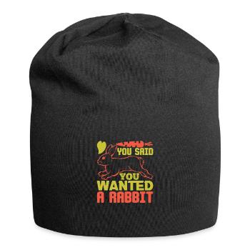 DU SAGTEST, DU WOLLTEST EIN KANINCHEN LUSTIG - Jersey-Beanie - Schwarz - Vorne