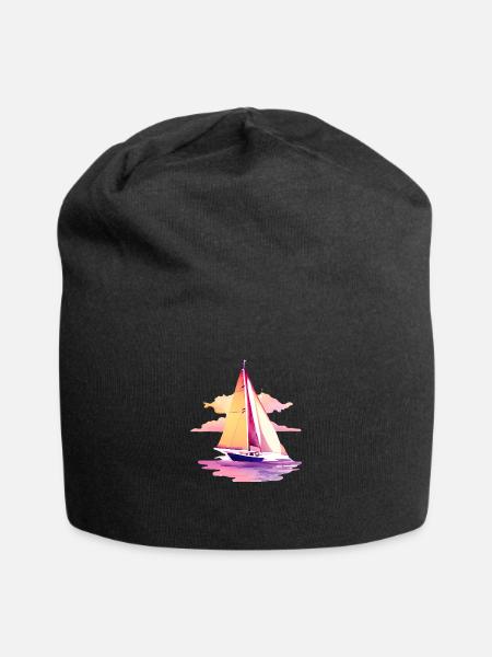Segeln Segelschiff Segelsport Segler Segelboot - Jersey-Beanie - Schwarz