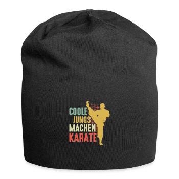 Coole Jungs machen Karate Training Kampfsport - Jersey-Beanie - Schwarz - Vorne