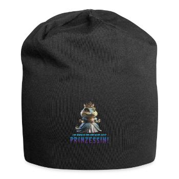 Kroko Prinzessin 03 - Jersey-Beanie - Schwarz - Vorne