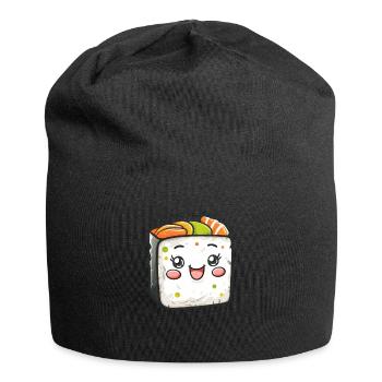 Bande dessinée de sushi drôle - Bonnet en jersey - noir - Devant