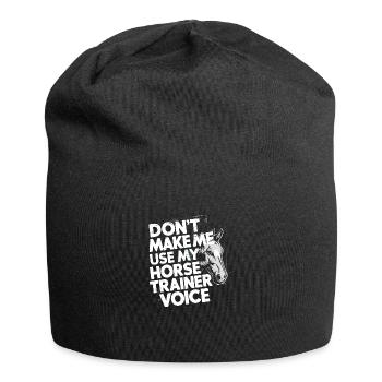 For strong riding trainers with personality - Jersey Beanie - black - Front