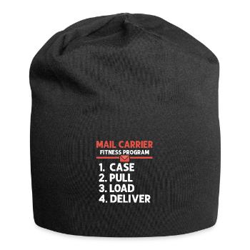Mail Carrier Fitness Program Mail Postal Worker - Jersey Beanie - black - Front