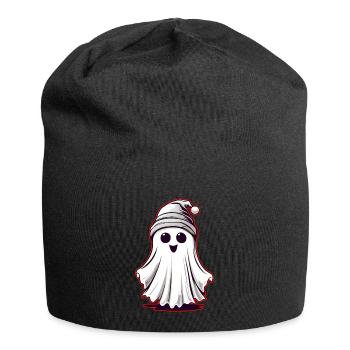 Mignon petit croque-mitaine avec casquette - Bonnet en jersey - noir - Devant