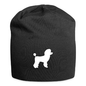 Pudel Geschenk - Jersey-Beanie - Schwarz - Vorne