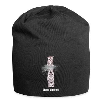 Glaub an dich - Jersey-Beanie - Schwarz - Vorne