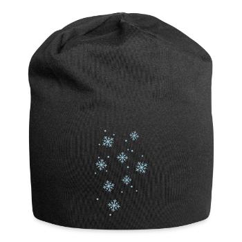 snowflakes - Jersey-Beanie - Schwarz - Vorne