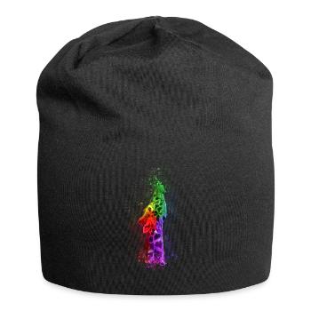 Multicolour Giraffe - Jersey Beanie - black - Front