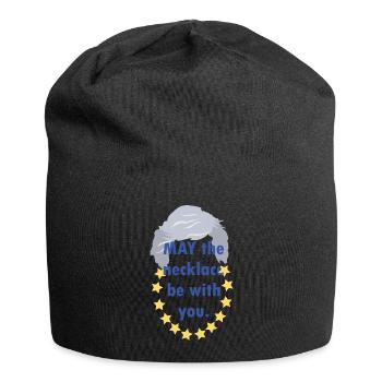 Political Satire EU Stars May Necklace Slogan - Jersey Beanie - black - Front