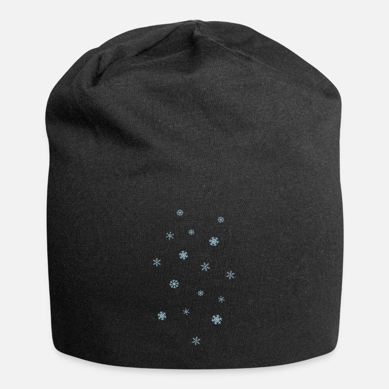 flocons de neige - Bonnet en jersey - noir