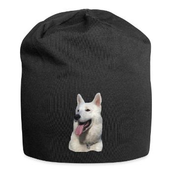 Shepherd, dog, dog head, dog face, dog sports - Jersey Beanie - black - Front